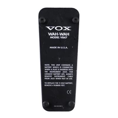 【中古】 ワウペダル VOX V847 ギターエフェクター 裏面