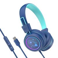 MEE audio ミーオーディオ HP-KJ55U-BL KidJamz KJ55U ブルー 子供用 有線ヘッドホン キッズヘッドフォン