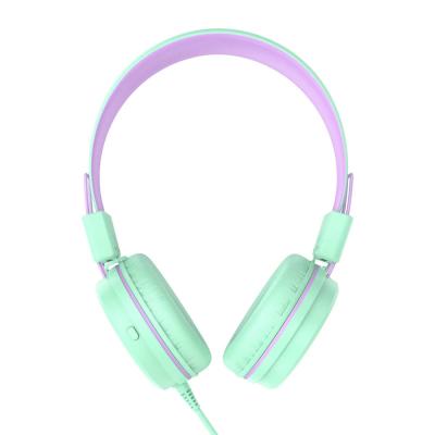 MEE audio ミーオーディオ HP-KJ55U-MT KidJamz KJ55U ミント 子供用 有線ヘッドホン キッズヘッドフォン 正面