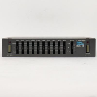 【中古】 グラフィックイコライザー ハーフラック BOSS RGE-10 GRAPHIC EQUALIZER グライコ 操作面