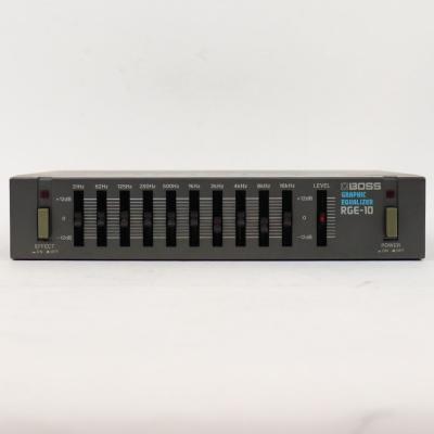 【中古】 グラフィックイコライザー ハーフラック BOSS RGE-10 GRAPHIC EQUALIZER グライコ 操作面