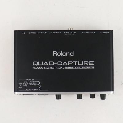 【中古】 USBオーディオインターフェース ローランド ROLAND UA-55 QUAD-CAPTURE オーディオインターフェイス 天板画像