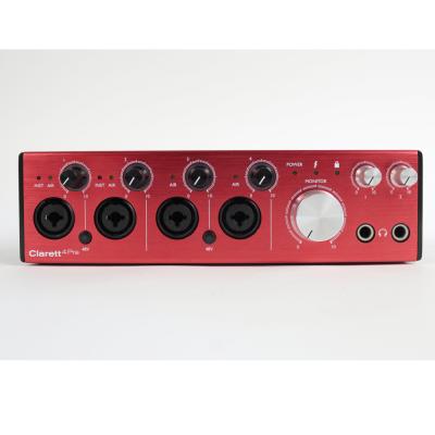 【中古】 Thunderboltオーディオインターフェース フォーカスライト FOCUSRITE Clarett 4Pre 18-in 8-out サンダーボルトオーディオインターフェース 正面画像