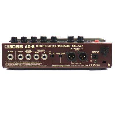 【中古】アコースティックギタープリアンプ BOSS AD-8 ボス アコギ用エフェクター プリアンプ ダイレクトボックス DI 背面