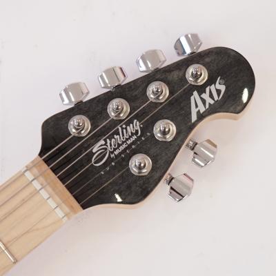 【アウトレット】 エレキギター Sterling By Musicman SUB AXIS FLAME TOP AX3FM-TBK-M1 アクシス トランスブラック ヘッド画像