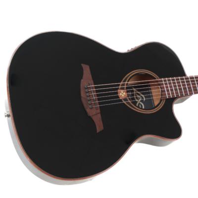 【アウトレット】 LAG GUITARS T118ASCE-BLK エレクトリックアコースティックギター ボディ画像