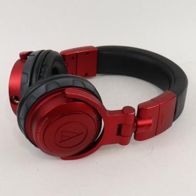 【中古】 ヘッドホン AUDIO-TECHNICA ATH-PRO500MK2 RD DJヘッドホン 片耳対応c 赤 全体