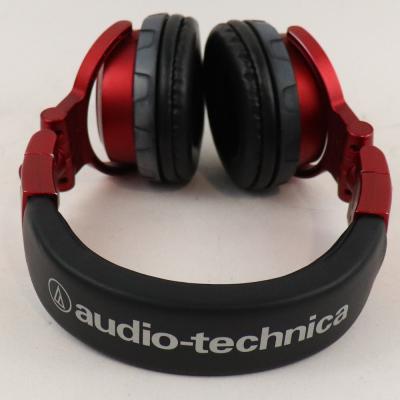 【中古】 ヘッドホン AUDIO-TECHNICA ATH-PRO500MK2 RD DJヘッドホン 片耳対応c 赤 全体