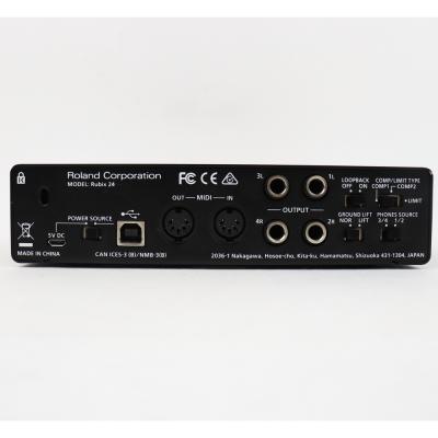 【中古】 オーディオインターフェイス ROLAND Rubix24 USB AUDIO INTERFACE ローランド ルビックス 背面画像