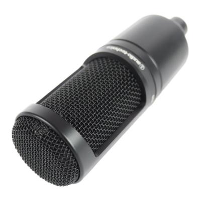 【中古】 コンデンサーマイク AUDIO-TECHNICA AT2020 オーディオテクニカ オーテク 本体画像 斜め 