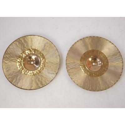 【中古】Zildjian ジルジャン 14 1/4インチ K CUSTOM HYBRID HIHATS PAIR ハイハットシンバル ペア シンバル裏面画像