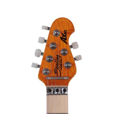 Sterling by MUSICMAN AX40-TGO-M AXIS Trans Gold JAPAN LIMITED ロック式トレモロ搭載 キルトメイプルトップ トランスゴールド ヘッド画像