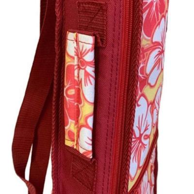 ウクレレケース コンサートウクレレ用 ORCAS OUFL-2 RED 花柄/赤 ORCAS UKULELE CASE Flower CON オルカス 取手画像