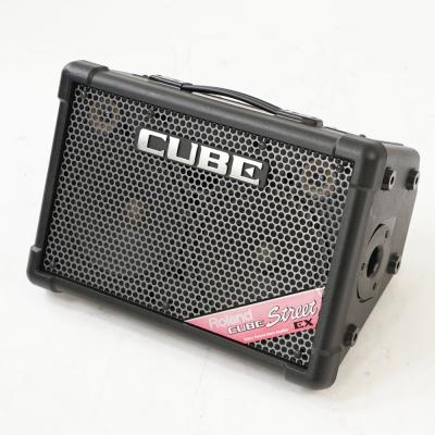 【中古】 ギターアンプ ローランド ROLAND CUBE Street EX BK ステレオ ポータブルアンプ マイクスピーカー