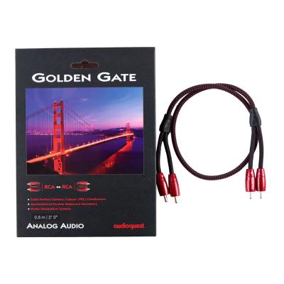 【中古】 audioquest オーディオケーブル GOLDEN GATE RCA-RCA 0.6M 両側 RCA端子 1メートル オーディオクエスト ゴールデンゲート