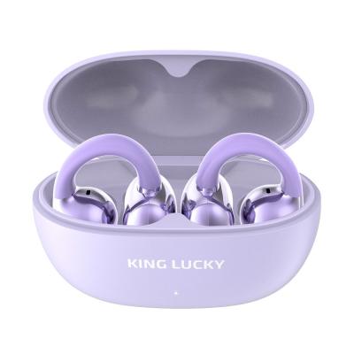 KING LUCKY キングラッキー i239 パープル オープンイヤー 完全ワイヤレスイヤホン 全体