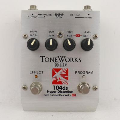 【中古】 ハイパーディストーション KORG TONEWORKS 104ds Hyper Distortion ギター用エフェクター 正面