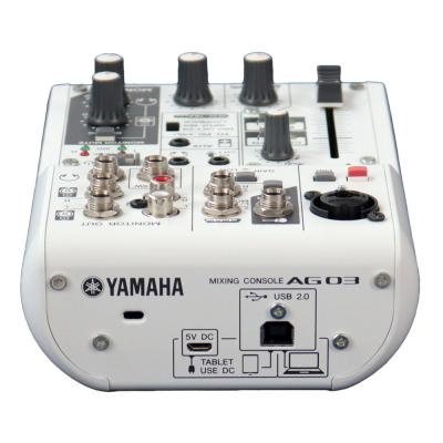 【中古】 ミキサー ヤマハ YAMAHA AG03 W ライブストリーミングミキサー ホワイト 背面