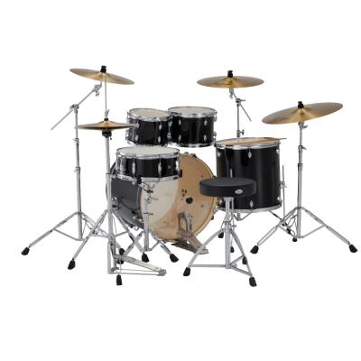 Pearl パール EXX725SN/C-2CS #31 ジェットブラック EXPORT スタンダードサイズ X2クラッシュシンバル ドラムセット 裏面画像