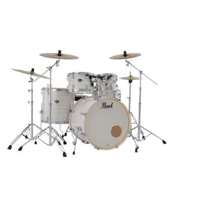 Pearl パール EXX725SN/C-2CS #777 スリップストリームホワイト EXPORT スタンダードサイズ X2クラッシュシンバル ドラムセット アングル画像