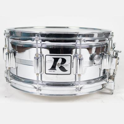 【中古】 Rogers ロジャース Dynasonic COB Chrome Over Brass shell 14x6.5 70s スネアドラム 本体画像