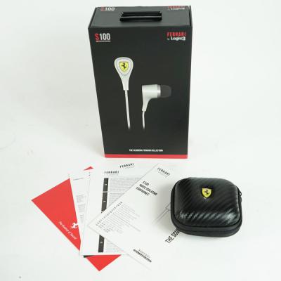 【中古】 イヤホン 有線イヤホン FERRARI by LOGIC3 S100 WH LOEPS100WH フェラーリ公式ライセンスイヤホン 