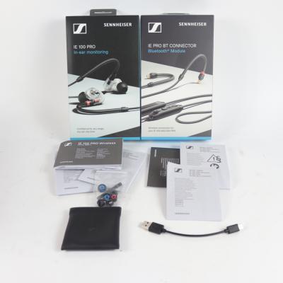 【中古】 SENNHEISER ゼンハイザー IE 100 PRO + IE PRO BT CONNECTOR セット 有線イヤホン+Bluetoothレシーバー 付属品