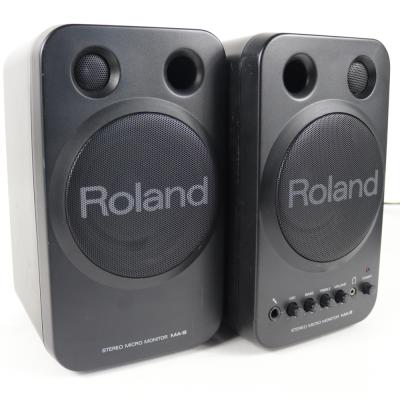 【中古】 モニタースピーカー ROLAND MA-8 ペア マイク入力対応 アングル画像