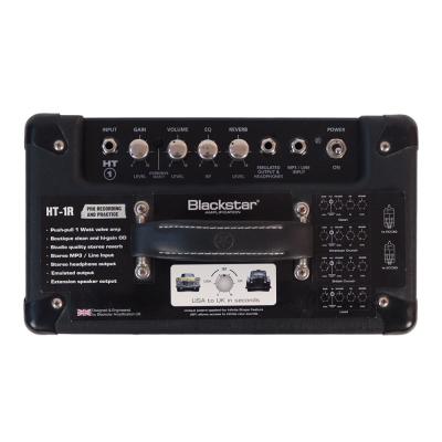 【中古】 ギターアンプ コンボ 小型真空管アンプ BLACKSTAR HT-1R 1w 1ワット フルチューブ リバーブ搭載 ブラックスター コントロールパネル