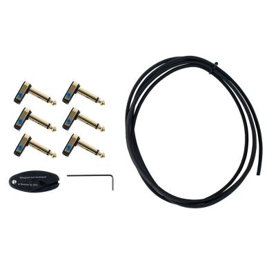 EBS SFC-K6J ソルダーフリー フラットパッチケーブルキット 1.5m L型プラグ×6個 ソルダーレスケーブルセット