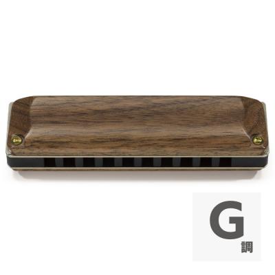 SUZUKI スズキ MANJI M-20W G調 木製カバー 10穴ハーモニカ