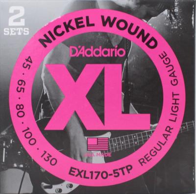 D'Addario EXL170-5TP/Regular Light 2セットパック 5弦ベース弦