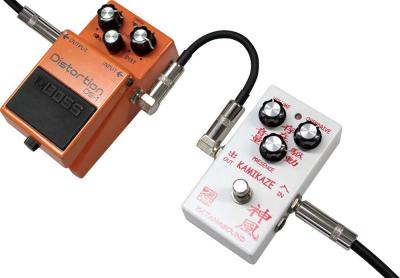 Silk Road LG104-0.15M BK ギターパッチケーブル 15cm LLプラグ エフェクター接続例