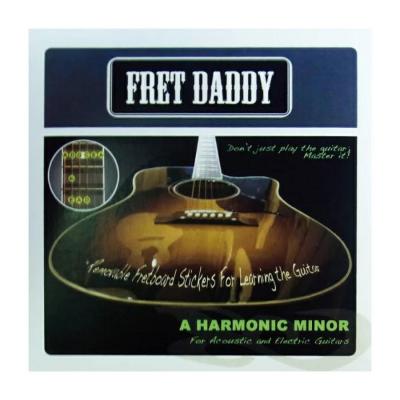 Fret Daddy スケール教則シール ハーモニックマイナースケール(Aスケール)エレキ/アコースティックギター用