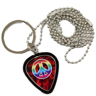 PICK WORLD Pick-Lace Frame PWPH6 Peace Mark Red ピックホルダー・ネックレス