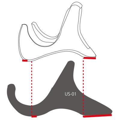奥行き寸法が20%ほど短くなったことで、狭い台の上や床面での展示にも便利にご使用いただけるようになりました。
