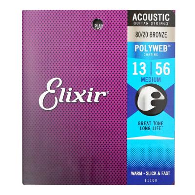 ELIXIR 11100 ACOUSTIC POLYWEB Medium 13-56×6SET アコースティックギター弦