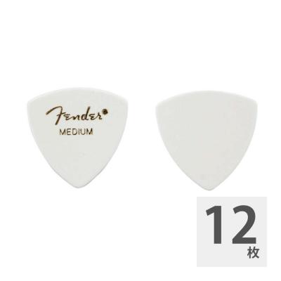 Fender 346 Shape Classic Celluloid Picks Medium White フェンダーギターピック トライアングル(おにぎり)型 ミディアム 表裏