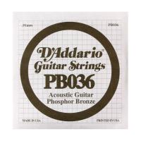 D’Addario PB036 Phosphor Bronze バラ弦×5本 アコースティックギター用バラ弦