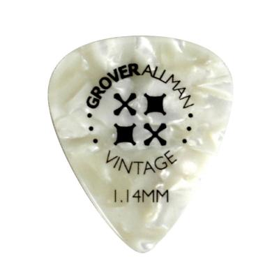 Grover Allman Vintage Celluloid White 1.14mm PPV5211 ギターピック×10枚