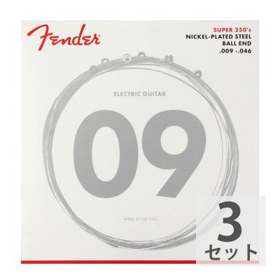 Fender Super 250’s Nickel-Plated Steel 250LR 9-46 エレキギター弦×3セット