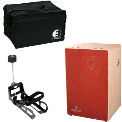 DG CAJON Chanela RED カホン & HarmoTECH カホン用キックペダル セット