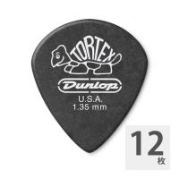 JIM DUNLOP 482 Tortex Pitch Black Jazz III 1.35mm ギターピック×12枚