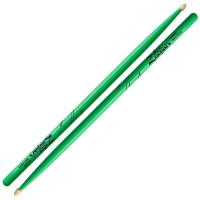 ZILDJIAN LAZLZ5AACDGG Hickory Series 5A ACORN WOOD NEON GREEN DRUMSTICK ドラムスティック×3セット