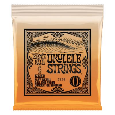 ERNIE BALL 2329 Ukulele Clear Nylon Strings×3set Ball-end ボールエンドタイプ ウクレレ弦 クリアナイロン 3セット販売