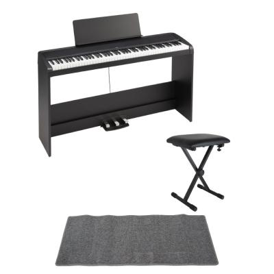 KORG B2SP BK 電子ピアノ X型イス ピアノマット(グレイ)付きセット