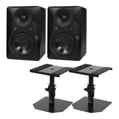 MACKIE MR524 STUDIO MONITOR SPEAKER モニタースピーカー Dicon Audio SS-032R 卓上スタンド ペア セット