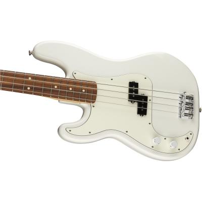 Fender Player Precision Bass Left Handed PF Polar White レフティ エレキベース VOXアンプ付き 入門10点セット ボディトップ画像