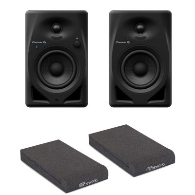 Pioneer DJ DM-40D-BT Black Bluetooth搭載 パワードモニタースピーカー 1ペア(2台) アイソレーションパッド付きセット