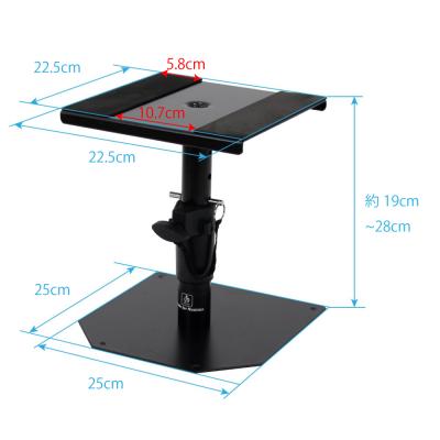 Pioneer DJ DM-40D-BT Black Bluetooth搭載 パワードモニタースピーカー 1ペア(2台) スピーカースタンド アイソレーションパッド付きセット サイズ画像